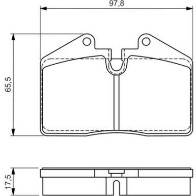 BOSCH Bremsbelagsatz, Scheibenbremse 0 986 494 267