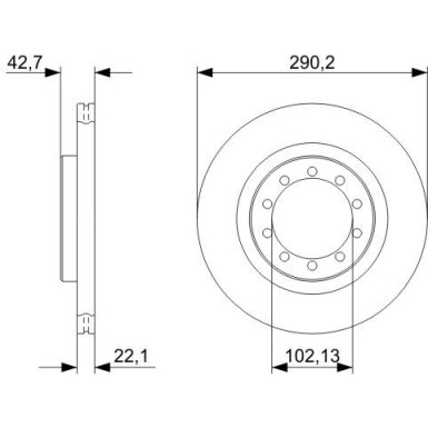 2 x BOSCH Bremsscheibe 0 986 479 343