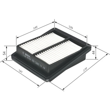 BOSCH F 026 400 054 Luftfilter