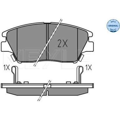 Meyle Bremsbelagsatz, Scheibenbremse MEYLE-ORIGINAL: True to OE 025 225 9018