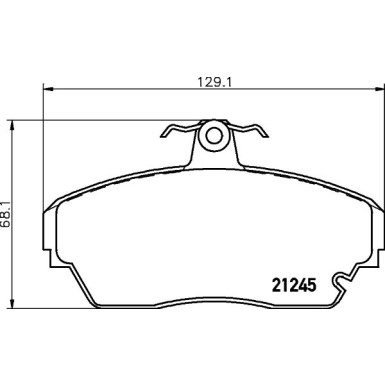 Hella | Bremsbelagsatz, Scheibenbremse | 8DB 355 011-781