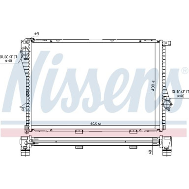 Nissens | Kühler, Motorkühlung | 60754A Nissens | Kühler, Motorkühlung | 60754A