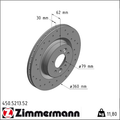 Zimmermann Bremsscheibe SPORT Z 450.5213.52