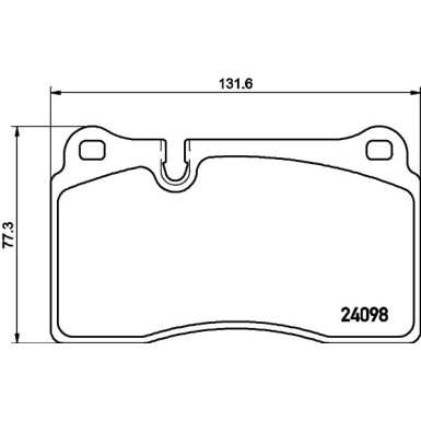 Hella | Bremsbelagsatz, Scheibenbremse | 8DB 355 011-851