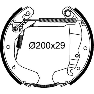 554987 Bremsbackensatz 554987 Bremsbackensatz