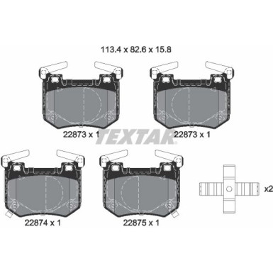 Textar Bremsbelagsatz, Scheibenbremse Q+ 2287301