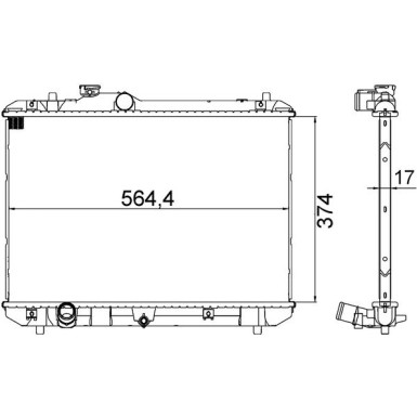 Mahle | Kühler, Motorkühlung | CR 1194 000S