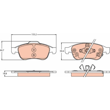 GDB2111 Bremsbelagsatz, Scheibenbremse