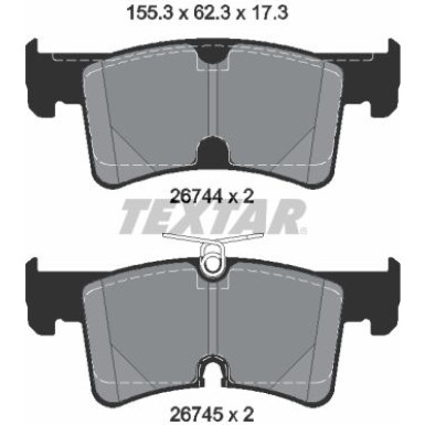Textar Bremsbelagsatz, Scheibenbremse Q+ 2674401