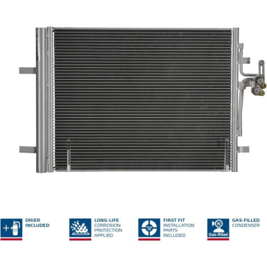 940155 Kondensator, Klimaanlage ** FIRST FIT **