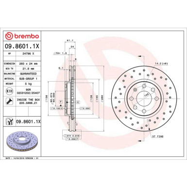 Brembo Bremsscheibe XTRA LINE - Xtra 09.8601.1X