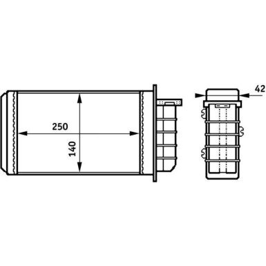 AH 148 000S Wärmetauscher, Innenraumheizung BEHR AH 148 000S Wärmetauscher, Innenraumheizung BEHR