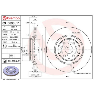 Brembo | Bremsscheibe | 09.D693.11