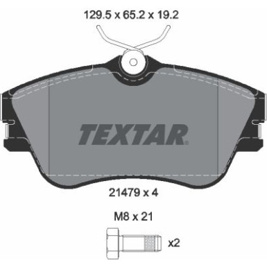 Textar | Bremsbelagsatz, Scheibenbremse | 2147902