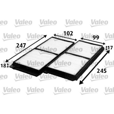 715642 Filter, Innenraumluft VALEO ESSENTIAL