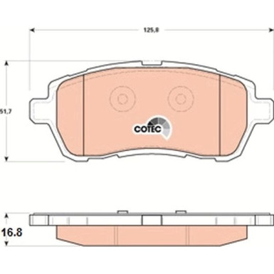 GDB1893 Bremsbelagsatz, Scheibenbremse COTEC