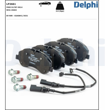 LP2661 Bremsbelagsatz, Scheibenbremse