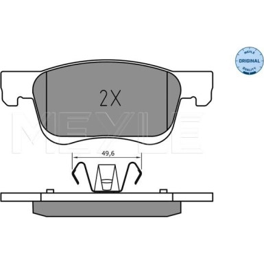 Meyle Bremsbelagsatz, Scheibenbremse MEYLE-ORIGINAL: True to OE 025 221 2318