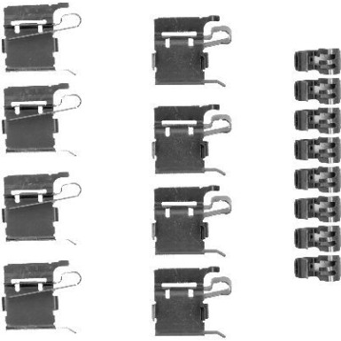 Hella | Zubehörsatz, Scheibenbremsbelag | 8DZ 355 203-381