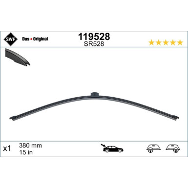 SWF Wischblatt Scheibenwischer DAS ORIGINAL REAR 119528
