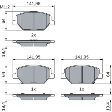 0 986 424 869 Bremsbelagsatz, Scheibenbremse