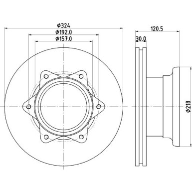 Hella | Bremsscheibe | 8DD 355 117-551