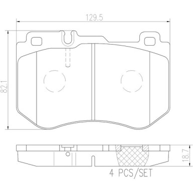 Brembo Bremsbelagsatz, Scheibenbremse PRIME LINE P 50 123