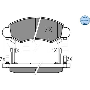 Meyle Bremsbelagsatz, Scheibenbremse MEYLE-ORIGINAL: True to OE 025 232 5316/W