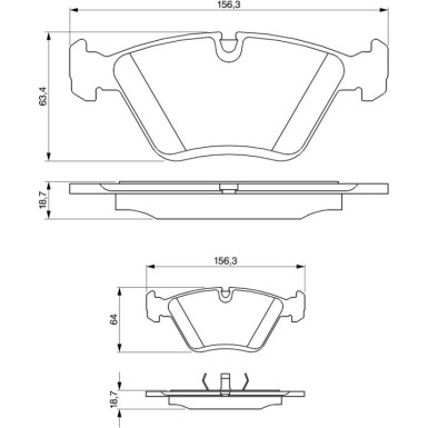0 986 424 351 Bremsbelagsatz, Scheibenbremse
