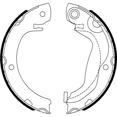 Hella | Bremsbackensatz, Feststellbremse | 8DA 355 051-041 Hella | Bremsbackensatz, Feststellbremse | 8DA 355 051-041