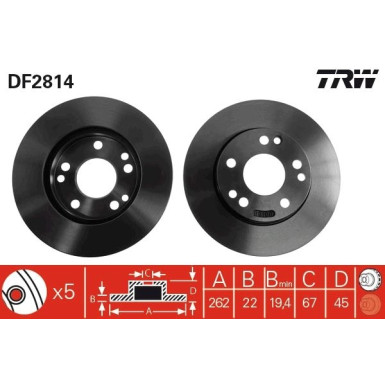 TRW | Bremsscheibe | DF2814