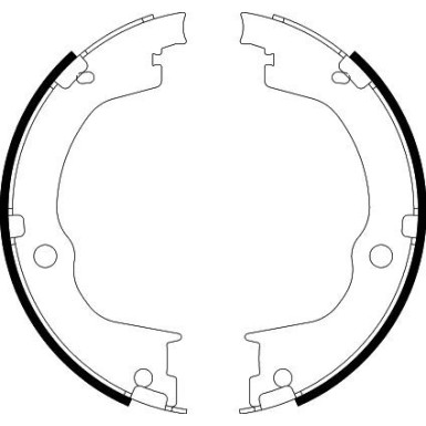 Hella | Bremsbackensatz, Feststellbremse | 8DA 355 050-791