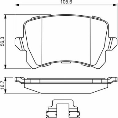 0 986 494 626 Bremsbelagsatz, Scheibenbremse
