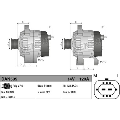 Denso | Generator | DAN585