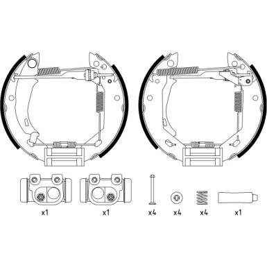 Hella | Bremsbackensatz | 8DB 355 003-881