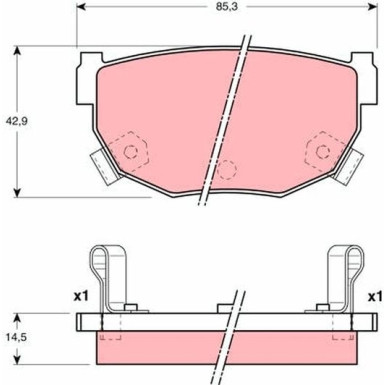 GDB3143 Bremsbelagsatz, Scheibenbremse