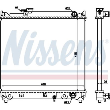Nissens | Kühler, Motorkühlung | 64155