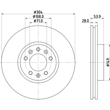 Hella | Bremsscheibe | 8DD 355 125-411
