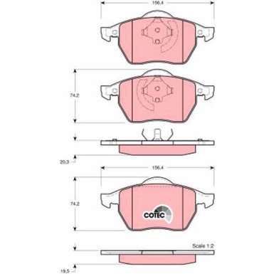 GDB1275 Bremsbelagsatz, Scheibenbremse COTEC
