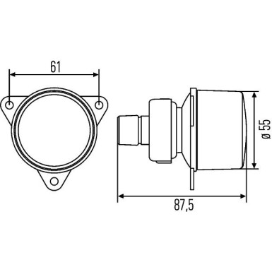 Hella 2 x HELLA Blinkleuchte 2BA 008 221-001