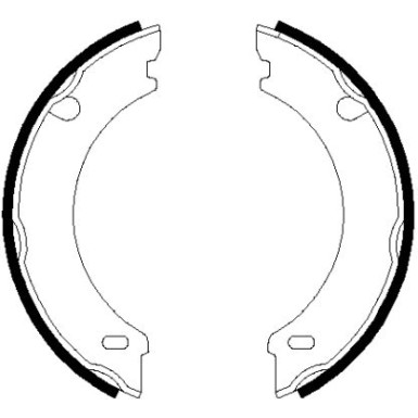 Hella | Bremsbackensatz, Feststellbremse | 8DA 355 050-371