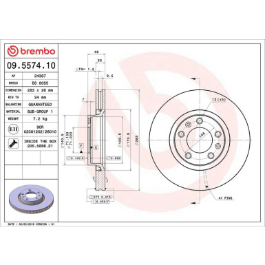 Brembo | Bremsscheibe | 09.5574.10