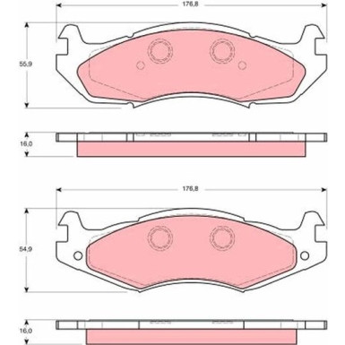 GDB1207 Bremsbelagsatz, Scheibenbremse