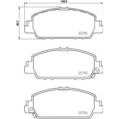 Hella | Bremsbelagsatz, Scheibenbremse | 8DB 355 021-471