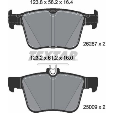 2628701 Bremsbelagsatz, Scheibenbremse Q+