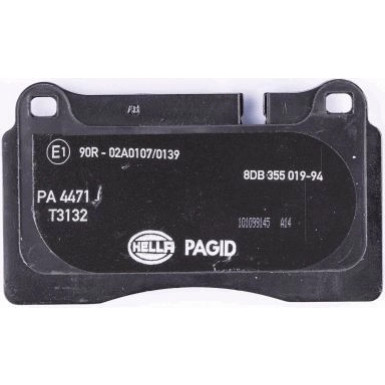 Hella Pagid | Bremsbelagsatz, Scheibenbremse | 8DB 355 019-941