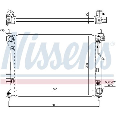 Nissens | Kühler, Motorkühlung | 67548
