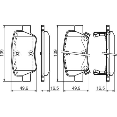 0 986 494 403 Bremsbelagsatz, Scheibenbremse