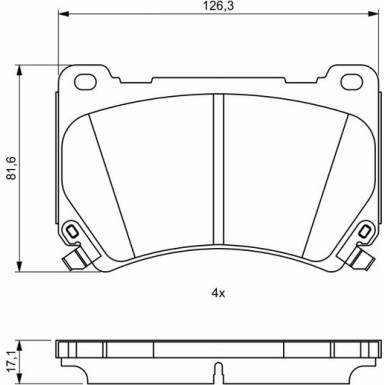 BOSCH Bremsbelagsatz, Scheibenbremse 0 986 494 781