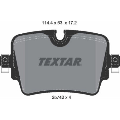 Textar Bremsbelagsatz, Scheibenbremse Q+ 2574201